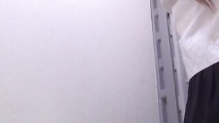 Voyeur films Asian girls find a quiet spot for golden rain
