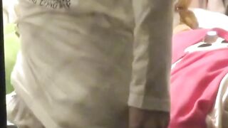 Beautiful teen teasing her hairy pussy while moaning from joy