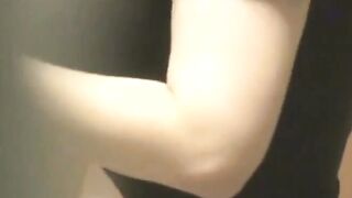 Cute Asian babe's masturbation filmed by a horny voyeur