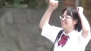 Japanese teen girls pee all over the place