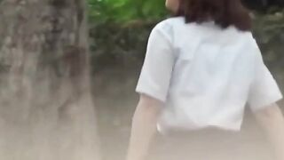 Japanese teen girls pee all over the place