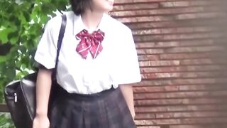 Japanese teen girls pee all over the place
