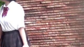 Japanese teen girls pee all over the place