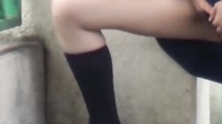 Japanese teen girls pee all over the place