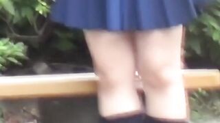Japanese teen girls pee all over the place