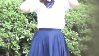 Japanese teen girls pee all over the place