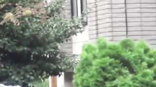 Naughty schoolgirls are peeing outside after school let out