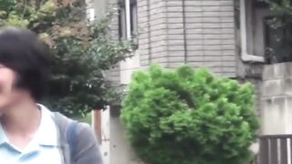 Naughty schoolgirls are peeing outside after school let out