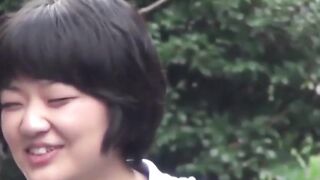 Naughty schoolgirls are peeing outside after school let out