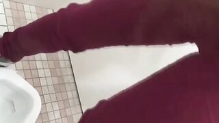 Pervy video of Japanese girls peeing in public restrooms