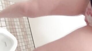 Pervy video of Japanese girls peeing in public restrooms