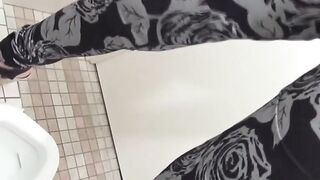 Pervy video of Japanese girls peeing in public restrooms