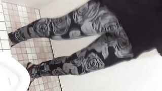 Pervy video of Japanese girls peeing in public restrooms