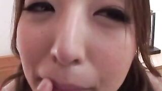 Serious scenes of Asian threeosme
