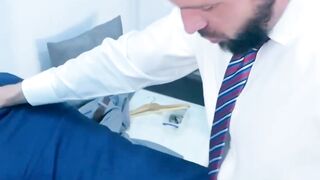 Enzo Rimenez sucking his bottom Dario Beck before anal hammering him