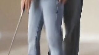 Naked teen works cock on cam