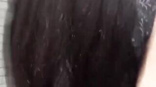 This girl seeks a spot to relief from her urge