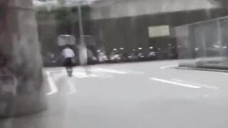 Shy girl urgently needs to pee so friend films her outdoors