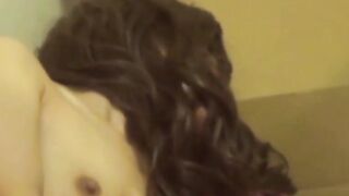 She strips and squeals as wand hits wet spot as voyeur films