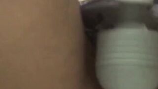 She strips and squeals as wand hits wet spot as voyeur films