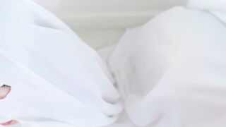 Lana Smalls and Molly Little costumed as ghosts to lure my cock into their mouths