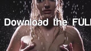 Tempting blonde MILF strips naked to expose her wet petite figure