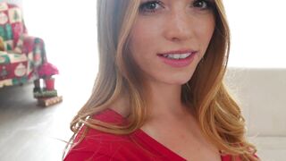 Horny teen stepsister has a slutty Christmas surprise for stepbro