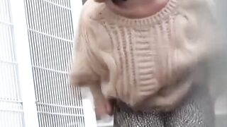 Innocent girls unaware of filming release big streams of pee