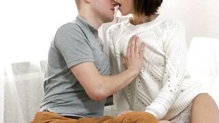 Poking teenie in glasses