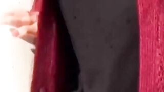 Asian girls unload their full bladders outdoors