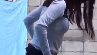 Naughty Japanese girls unload in hidden spots