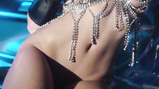 Stunning Asian babe exposed hot body before black teen exposed big booty