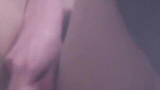 Petite Asian toys pussy to shaking orgasm on spycam couch