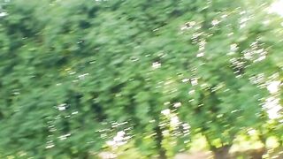 Big dick riding in the open air