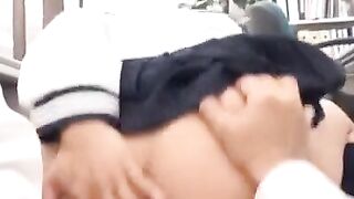 Nice handjob and tit fuck