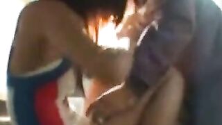 Girl puts on blowjob show