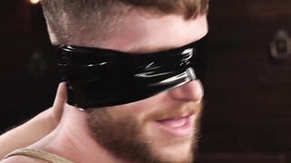 WoodxBound slaps and strokes Colt Spences meaty hog until he finally cums