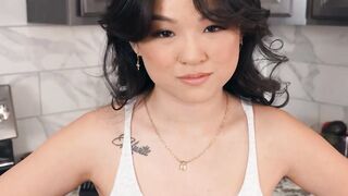 Lulu Chus Asian pussy is dripping of stepbrothers cum after harsh pounding