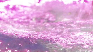Bombastic big tits nude teen Alyssa Arce reveals her pussy under the water