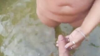 Wild German Amateur Couple Pees in the Lake
