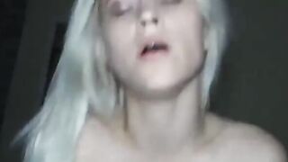 Rough sex with fledgling platinum-blonde in college dorm makes insatiable teen