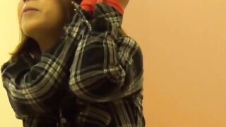 Innocent Japanese girl bound in toilet by deviant stranger