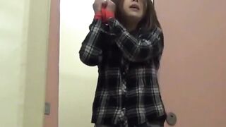Innocent Japanese girl bound in toilet by deviant stranger
