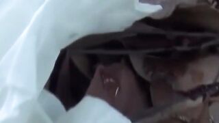 Japanese schoolgirl caught peeing in public by voyeur