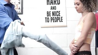 Curly Allie Addison doggystyle fucked after blowjob fun