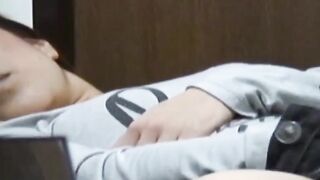 Watch Asian hotties caress hairy wet cunts in solo