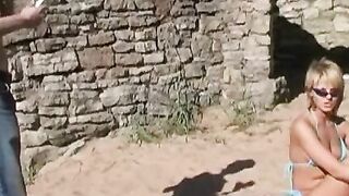 Teen anal fucked in 3some