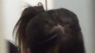 Voyeur captures Japanese girl in a heated moment at home