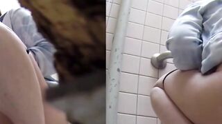 Tokyo ladies peeing on public toilet caught on camera
