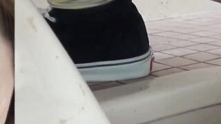 Watch Japanese women relieve themselves in a public toilet